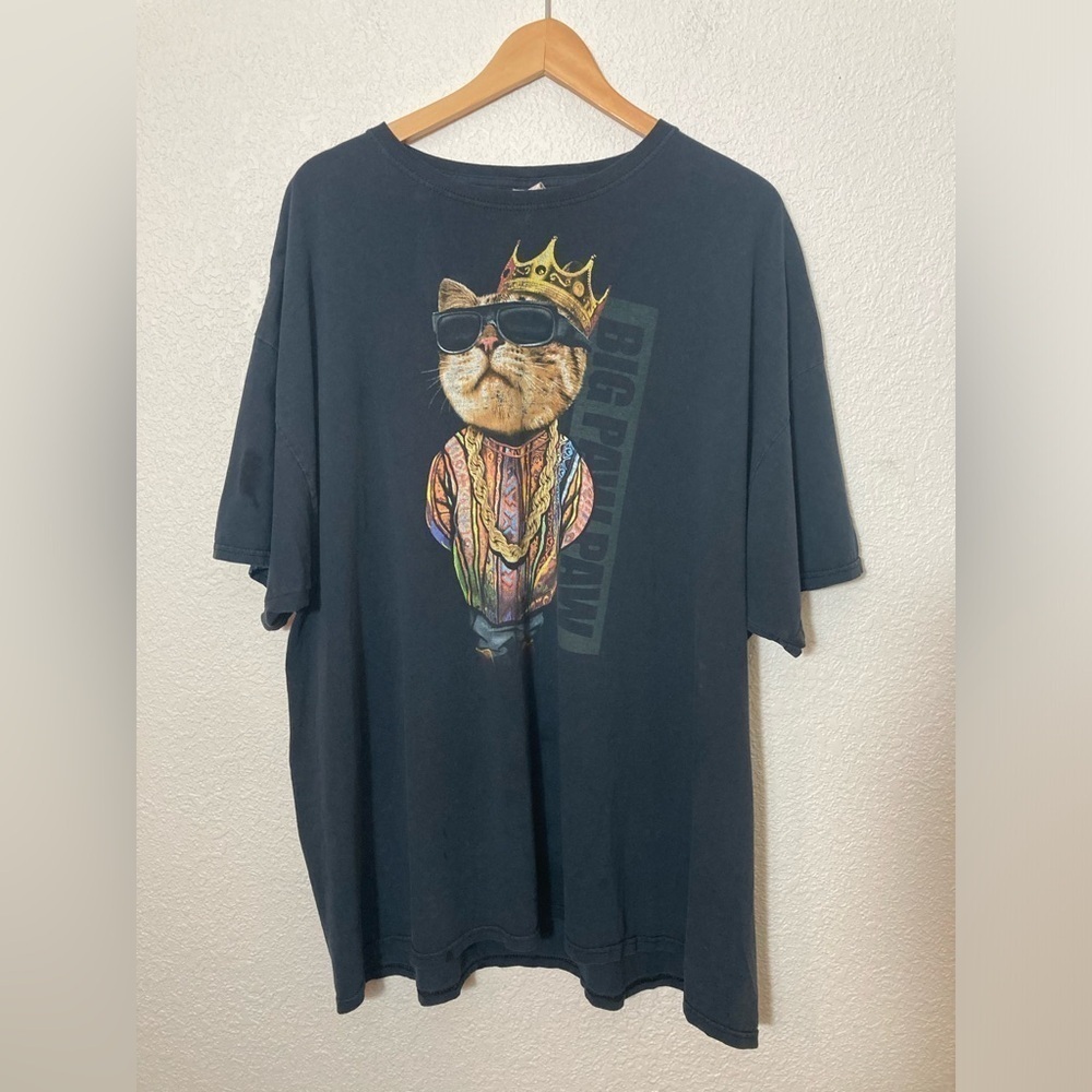Fruit of the loom Size 3TG 3X king cat big paw paw graphic tshirt 100% cotton